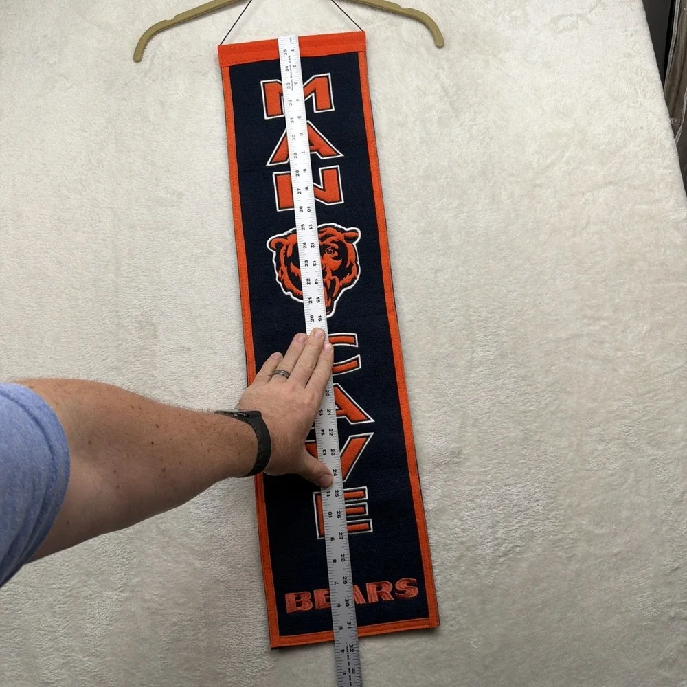 Chicago Bears NFL Wool Banner Wall Hanging Pennant Felt Fan Cave Decor